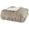 Madison Park MP50-4825 50 X 60 In. Faux Fur Throw; Natural