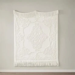 Madison Park MP50N-5513 50 X 60 In. Cotton Tufted Throw; Grey