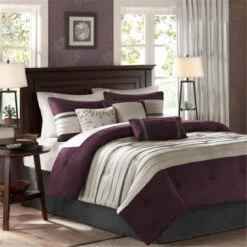 Palmer Comforter Set - Plum, Full