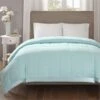 Cambria Premium Oversized Down Alternative Blanket - Aqua, Full And Queen