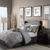 Quinn 7 Piece Comforter Set, Grey - Cal King, 7PK