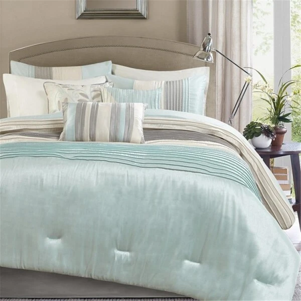 Amherst 7 Piece Comforter, Aqua, Cal King, 7PK 1 Amherst 7 Piece Comforter, Aqua, Cal King, 7PK