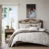 Madison Park Sophia Jacquard Comforter Set, Ivory - King
