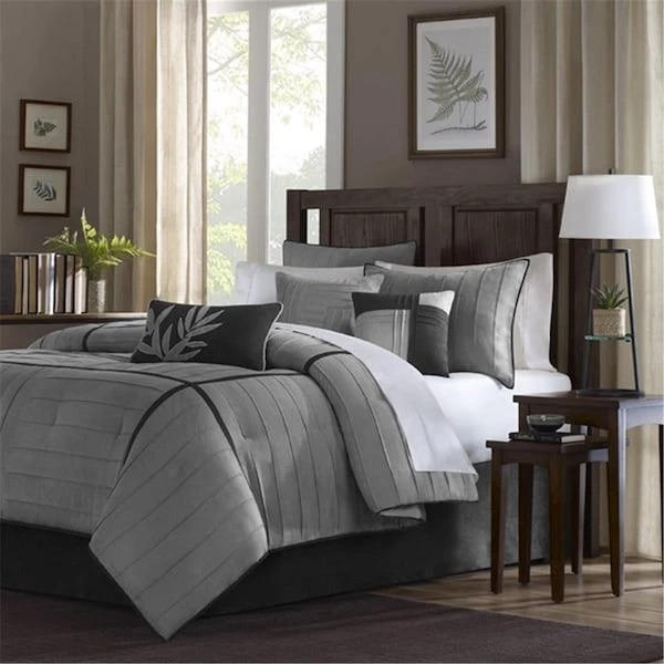 Connell 7 Piece Comforter Set, Full - Grey, 7PK 1 Connell 7 Piece Comforter Set, Full - Grey, 7PK