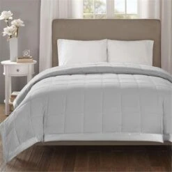 Cambria Premium Oversized Down Alternative Blanket - Grey, Twin