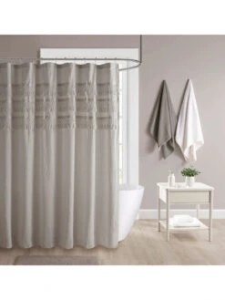 Amaya Tassel Trim Seersucker Shower Curtain -Madison Park Shop db0ab0eb 6e7b 48b3 a509 5f3ce8e03da9