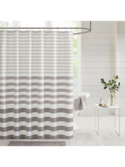 Aviana Ombre Striped Shower Curtain