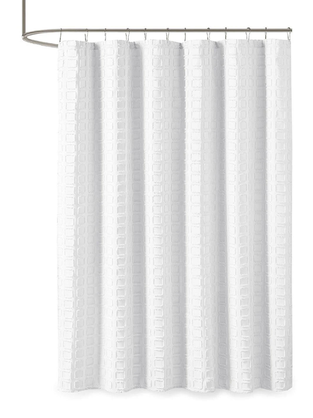 Metro Geometric Tufted Shower Curtain 3 Metro Geometric Tufted Shower Curtain - Image 3